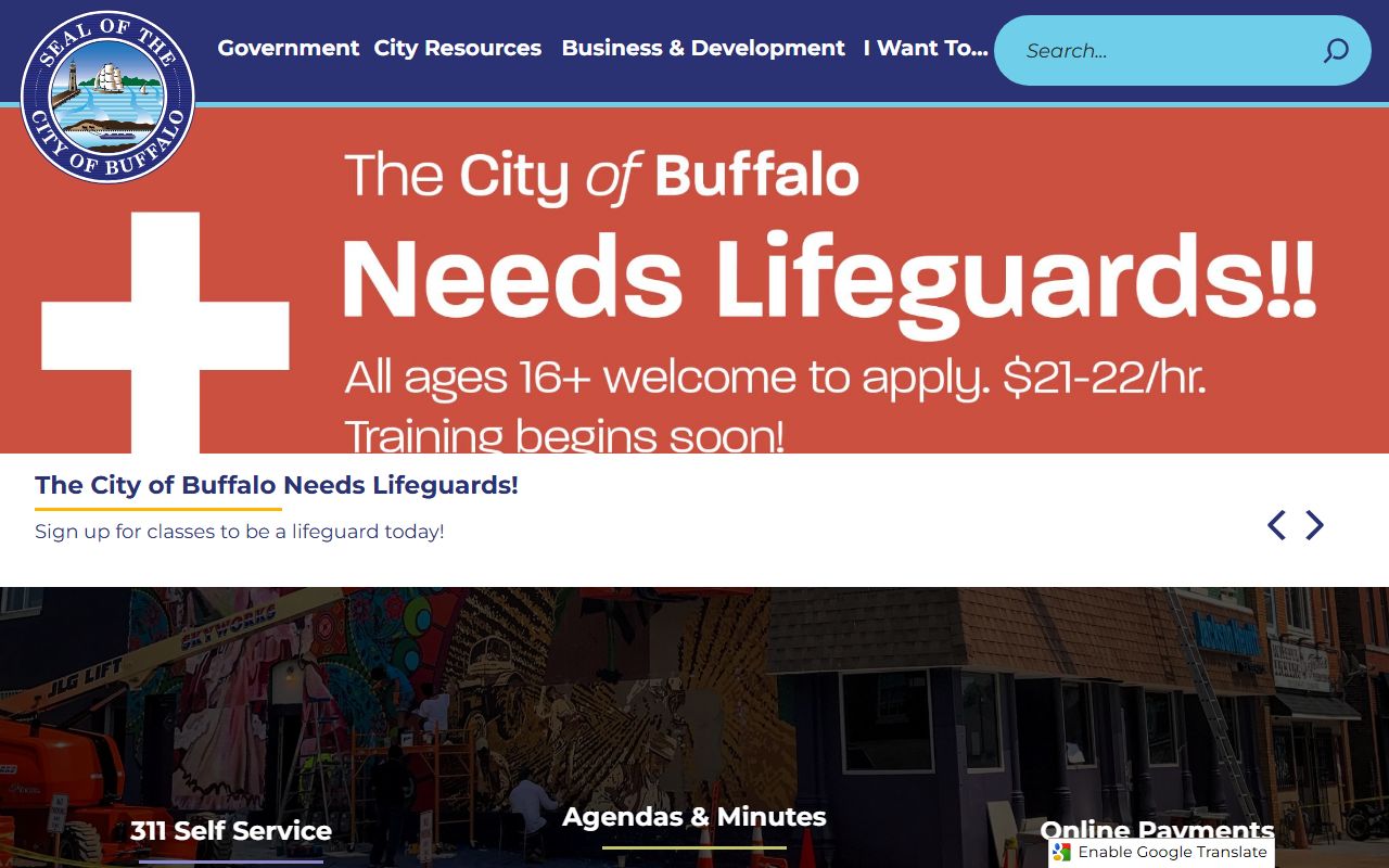 Buffalo city homepage 24 hour booking records
