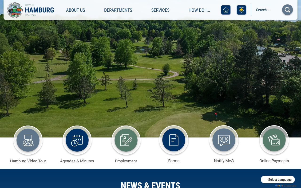 Hamburg town homepage for 24 hour booking information