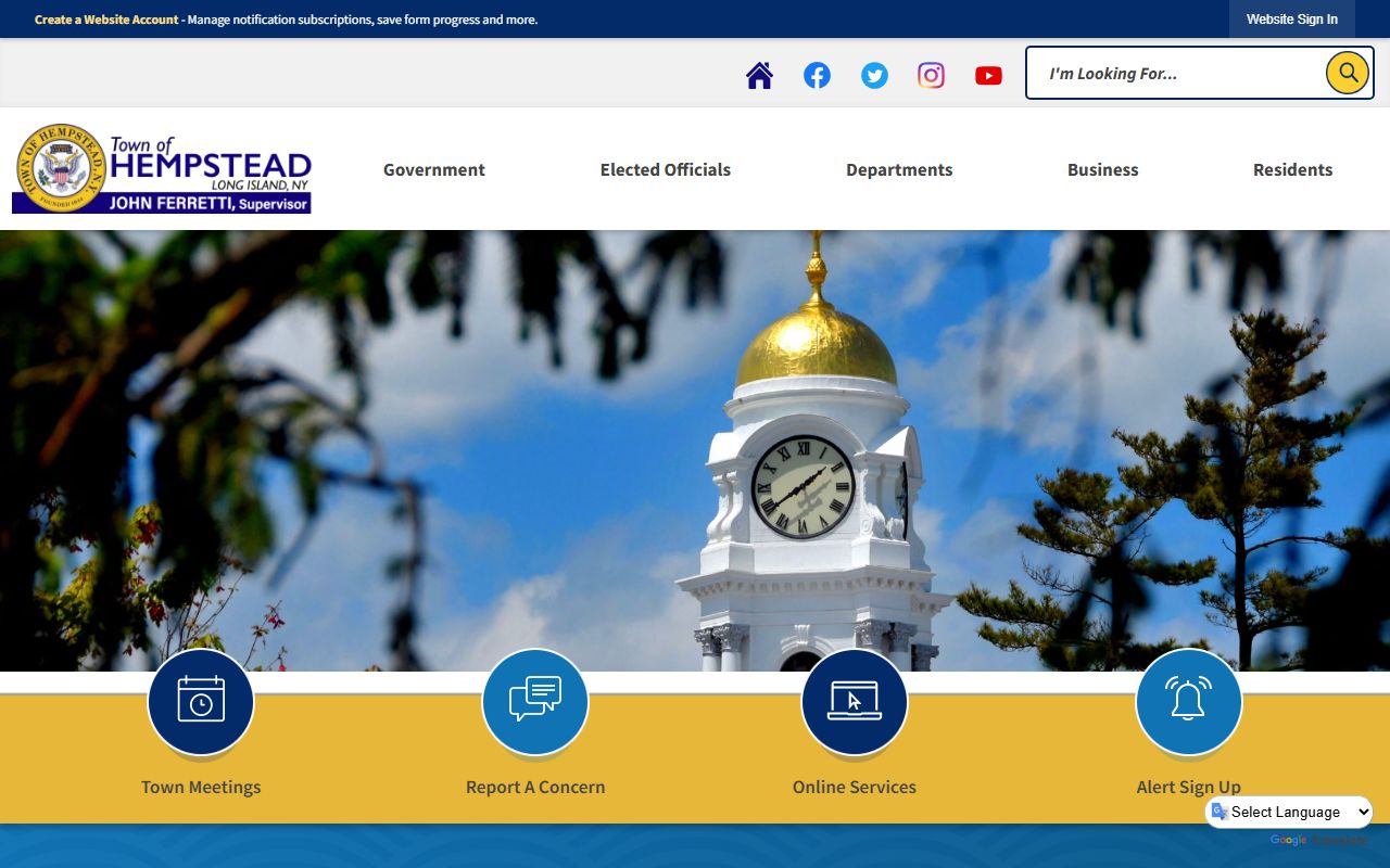 Hempstead town homepage 24 hour booking records