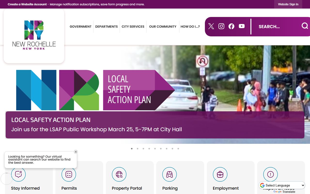 New Rochelle 24 hour booking city homepage