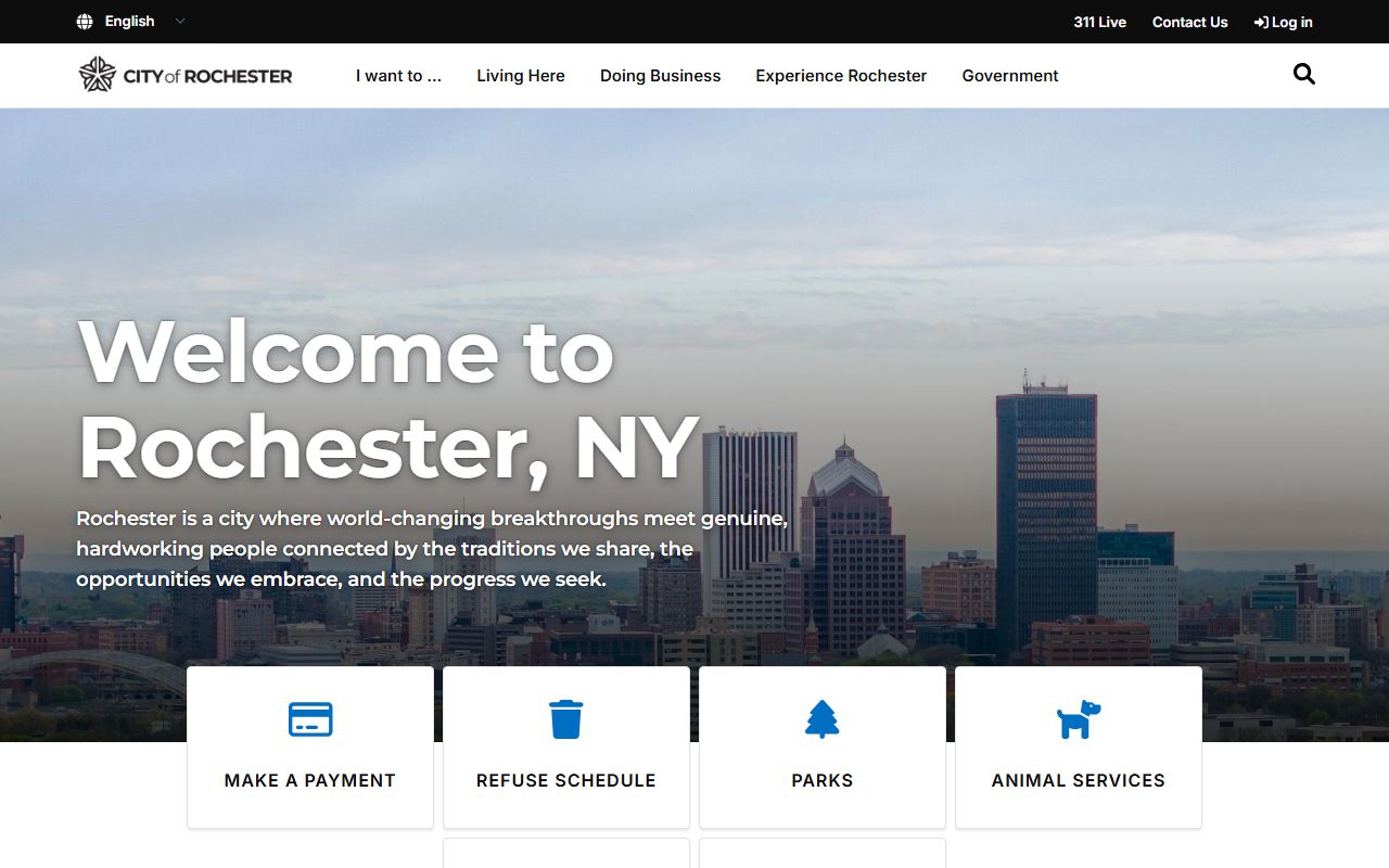 Rochester city homepage 24 hour booking