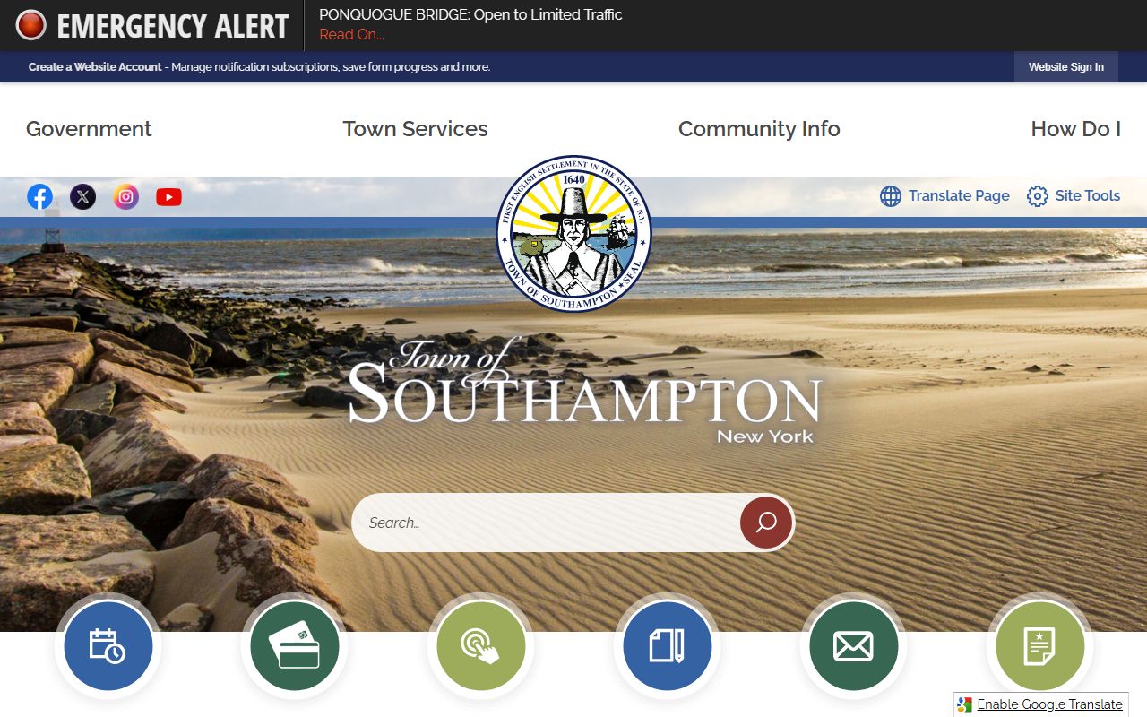 Southampton 24 hour booking town homepage