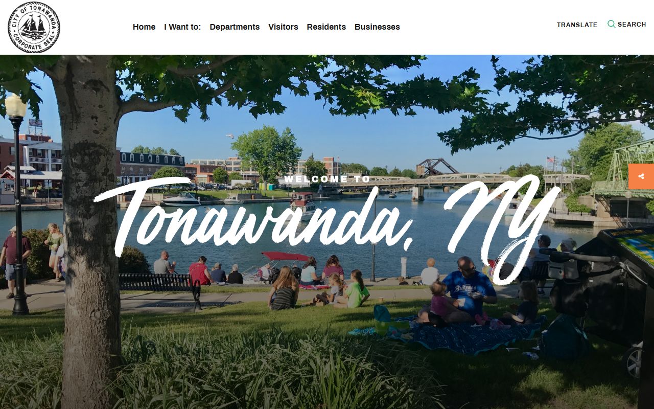 Tonawanda city homepage for 24 hour booking information