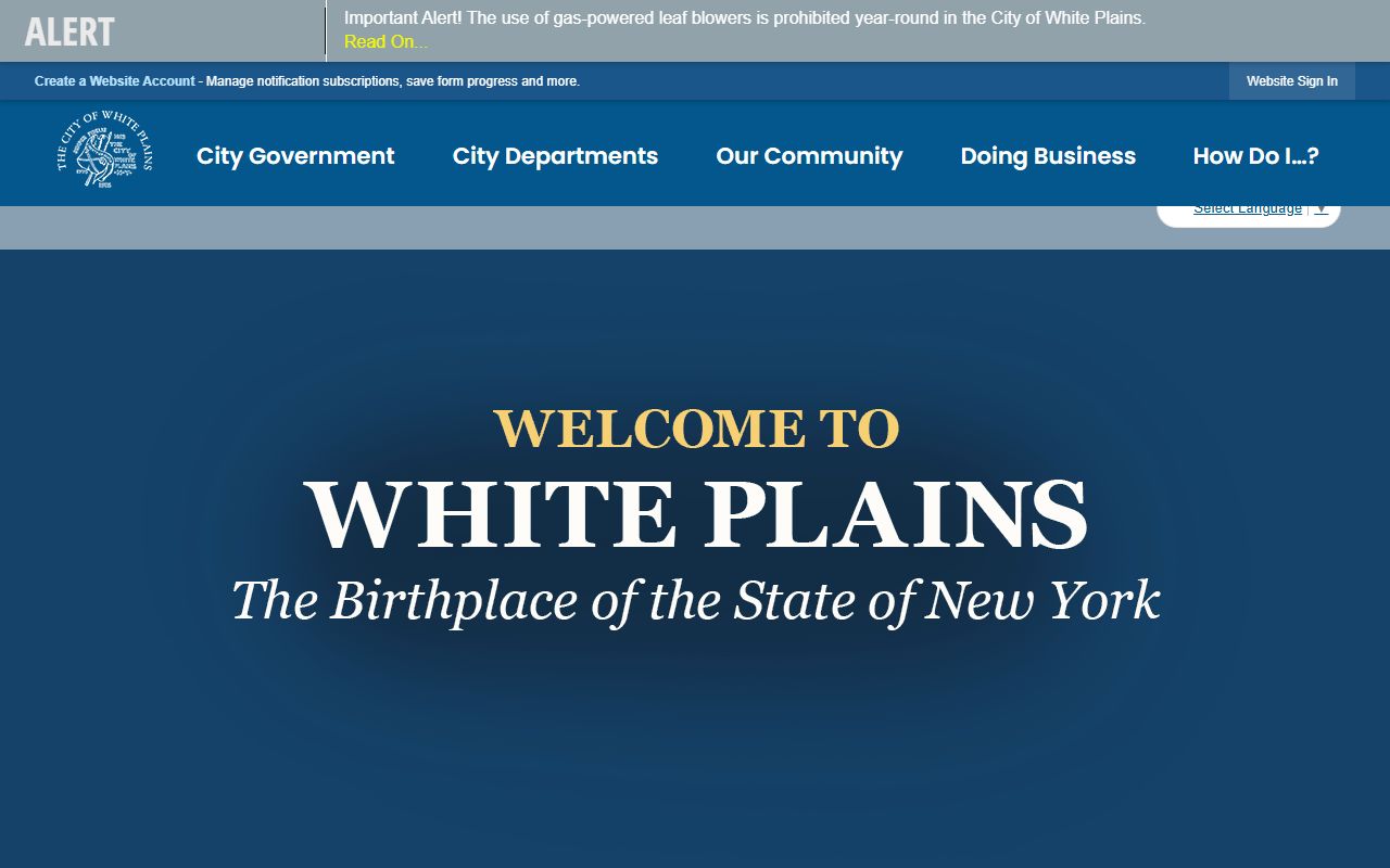 White Plains city homepage for 24 hour booking records