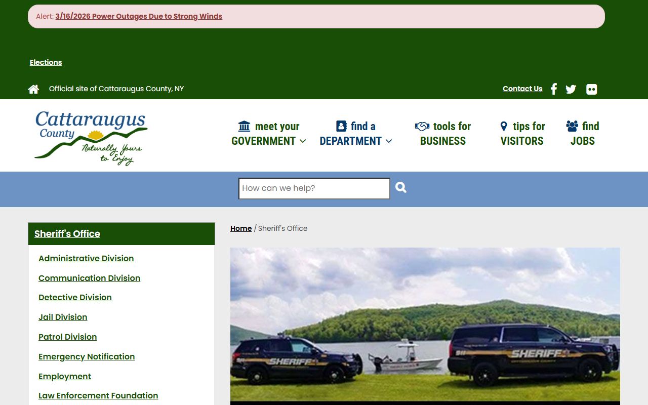 Cattaraugus County 24 hour booking Sheriff's Office website