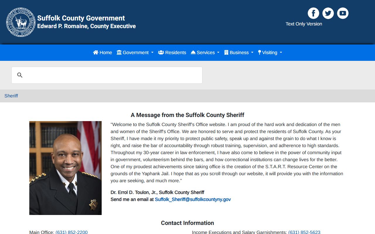 Suffolk County 24 hour booking sheriff office website
