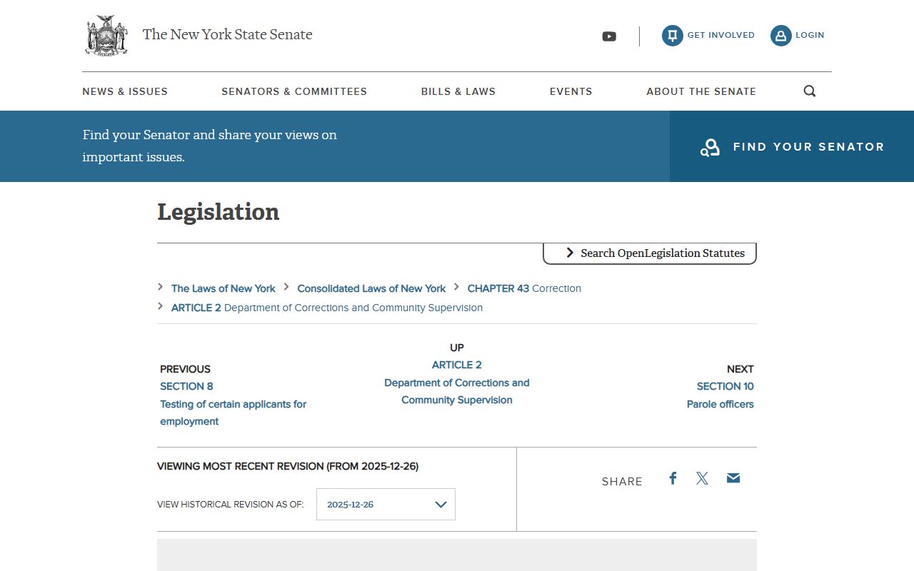 New York Correction Law Section 9 for booking record privacy