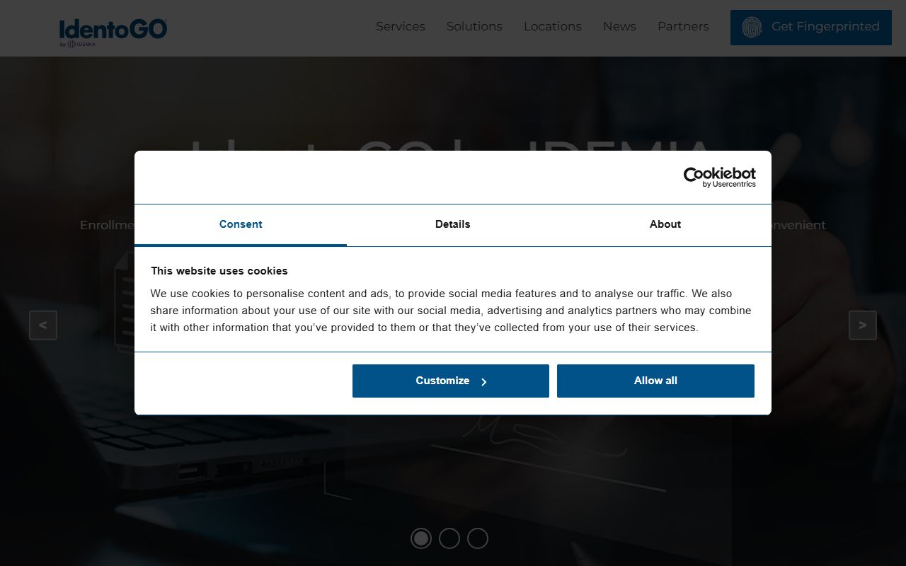 IdentoGO fingerprinting for New York booking record reviews