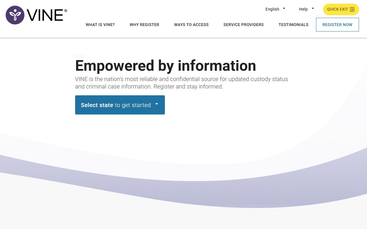 New York 24 hour booking VINE victim notification system